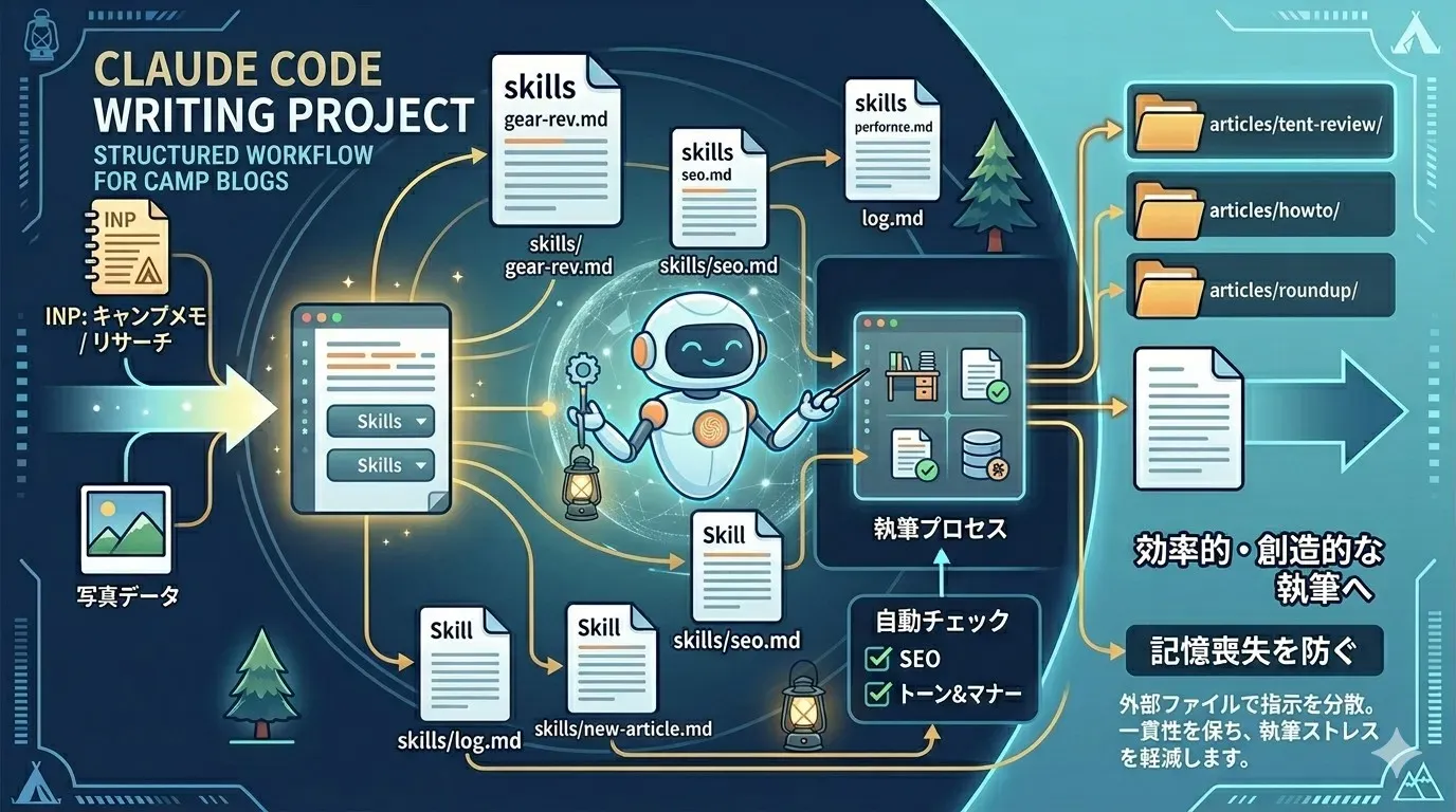 Claude Code 構成執筆フロー