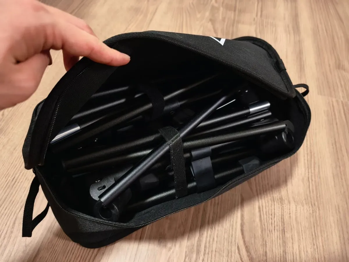 収納袋にぴったり収まるサイズ感