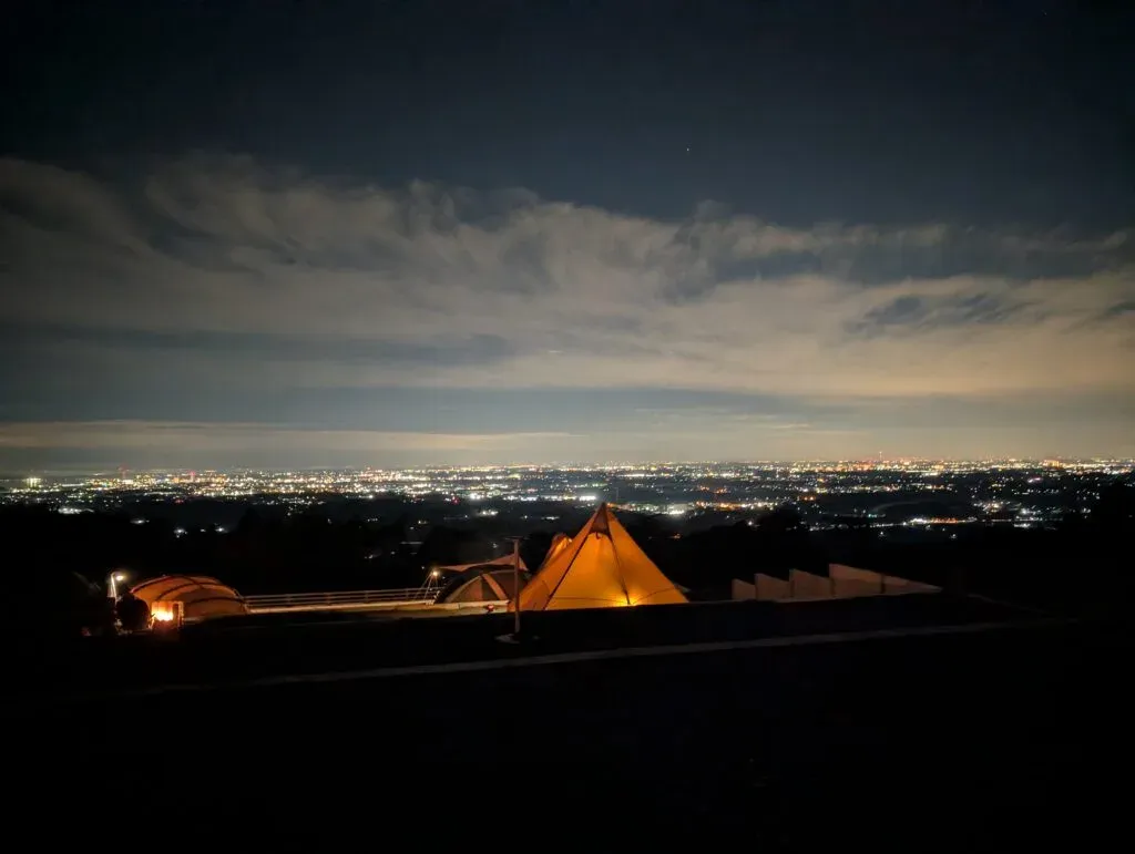 サンガーデンキャンプフィールド 夜景